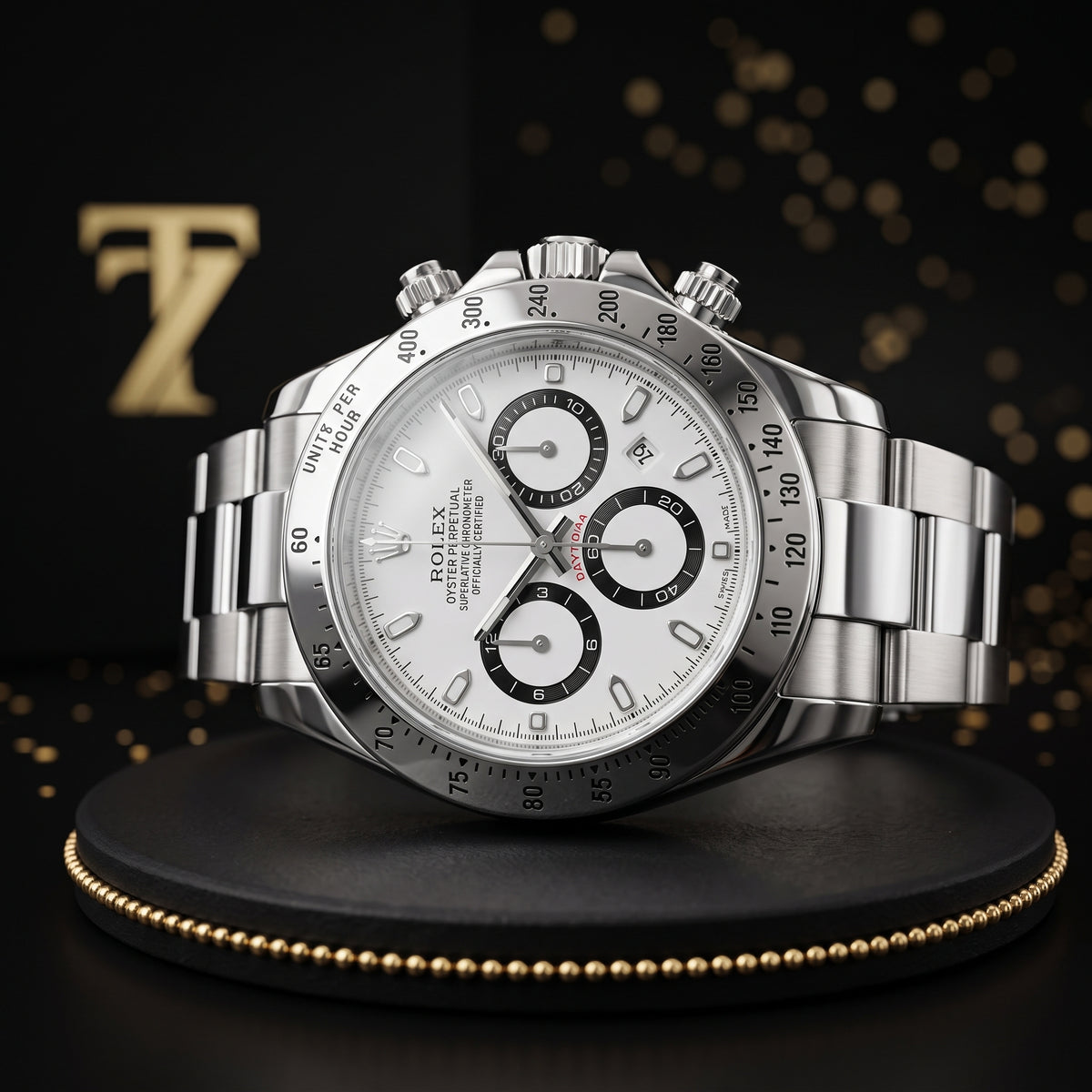Trizo Men's Silver Watch – White Dial, Steel Bracelet | Trizolifestyle