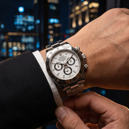 Trizo Men's Silver Watch – White Dial, Steel Bracelet | Trizolifestyle
