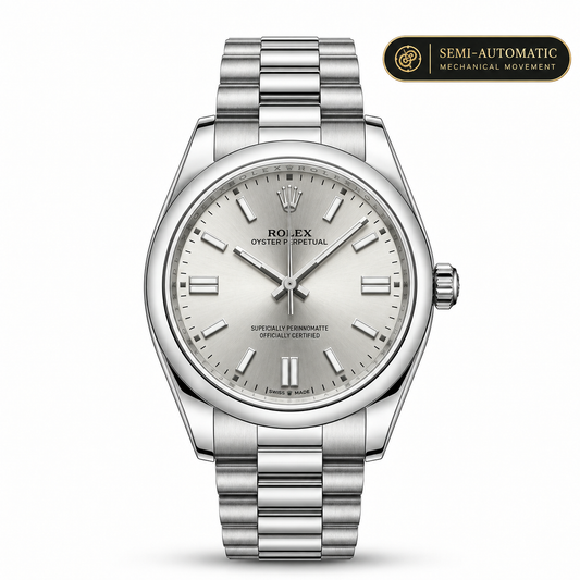 Rlx Semi-Automatic Date Watch with Steel Bracelet – Men’s