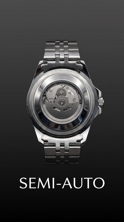 Classic Dual-Tone Men's Analog Wrist Watch – Gold & Silver Steel Bracelet with Date Window
