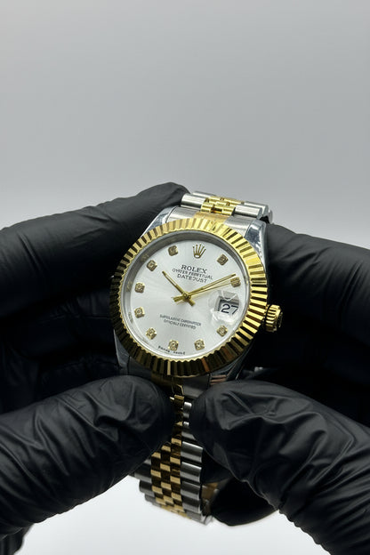 Datejust Two-Tone Yellow Rolesor Dial with Diamond-Style Hour Markers