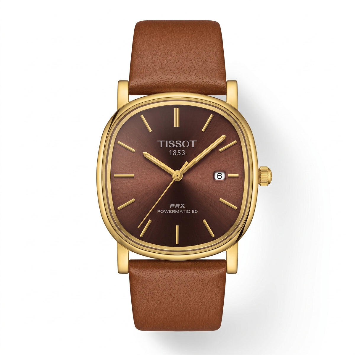 Vintage Olive Green Cushion Case Men’s Watch – Minimalist Sunburst Dial Leather Strap Wristwatch
