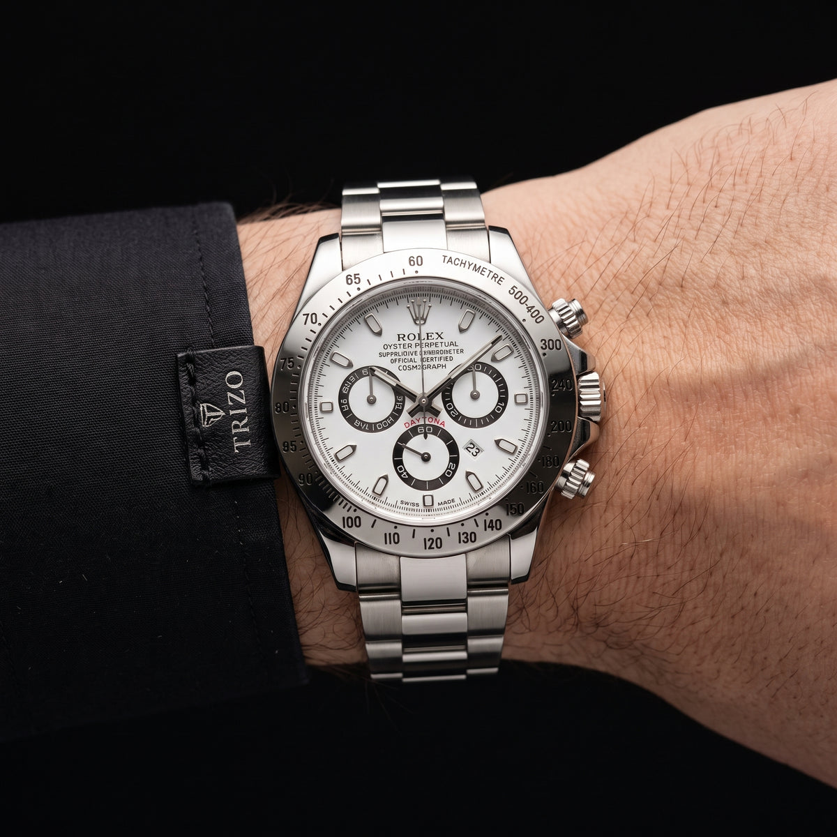 Trizo Men's Silver Watch – White Dial, Steel Bracelet | Trizolifestyle