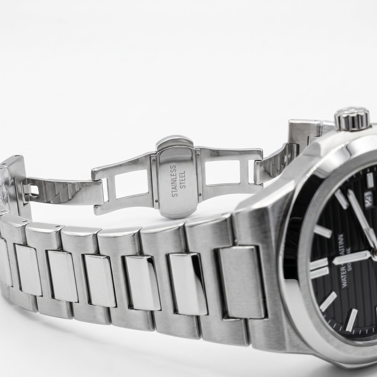 PP Nautilus Date-just Watch With Chain Butterfly Lock