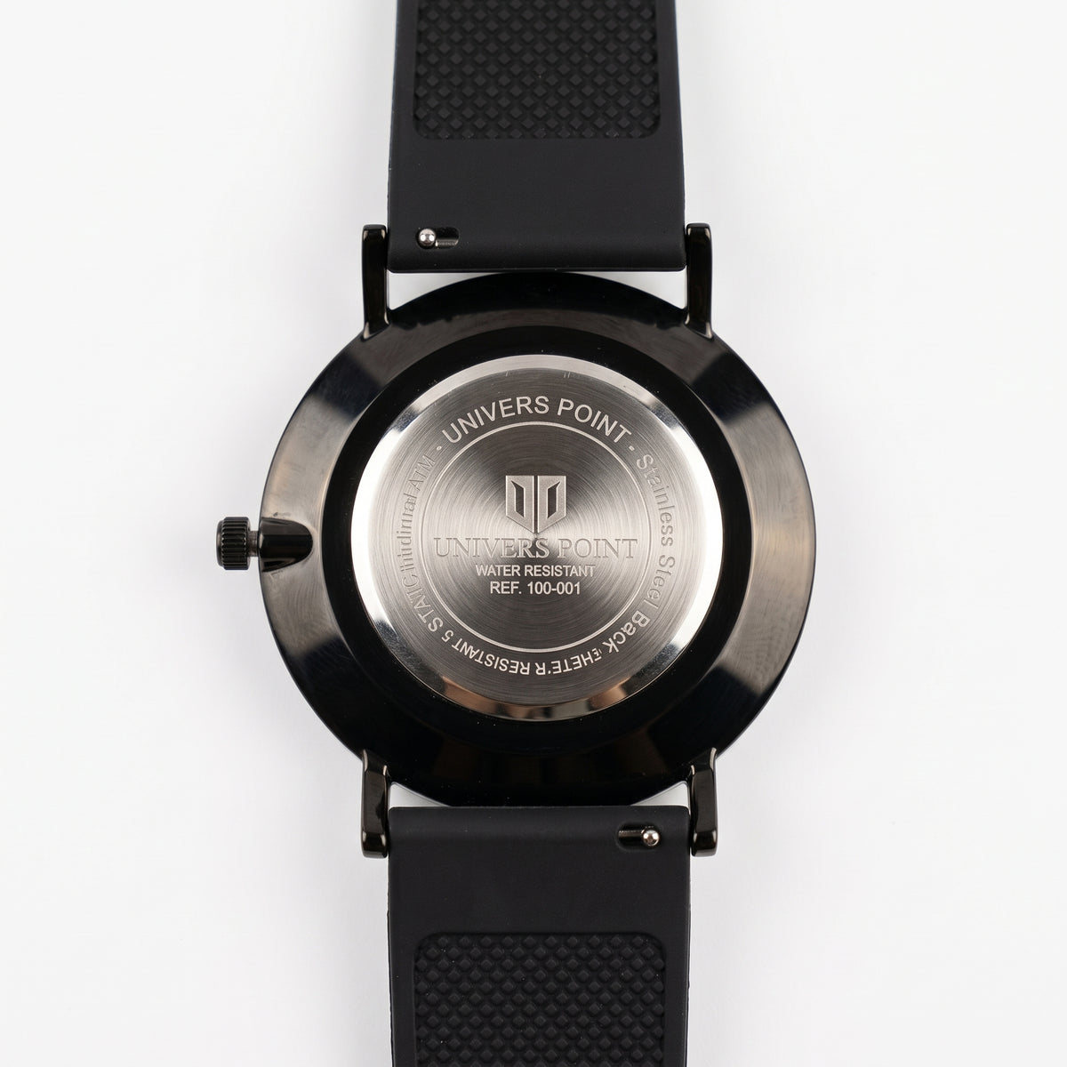 Trizo Universe Point Slim Black Watch – Minimalist Dial & Magnetic Silicone Strap
