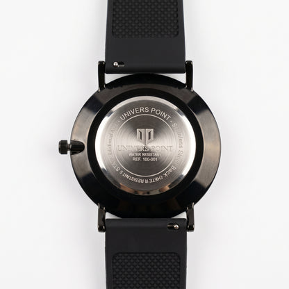 Trizo Universe Point Slim Black Watch – Minimalist Dial & Magnetic Silicone Strap
