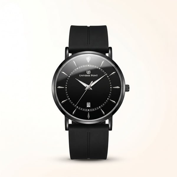 Trizo Universe Point Slim Black Watch – Minimalist Dial & Magnetic Silicone Strap