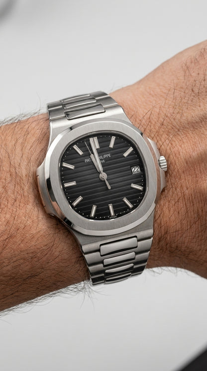 PP Nautilus Date-just Watch With Chain Butterfly Lock